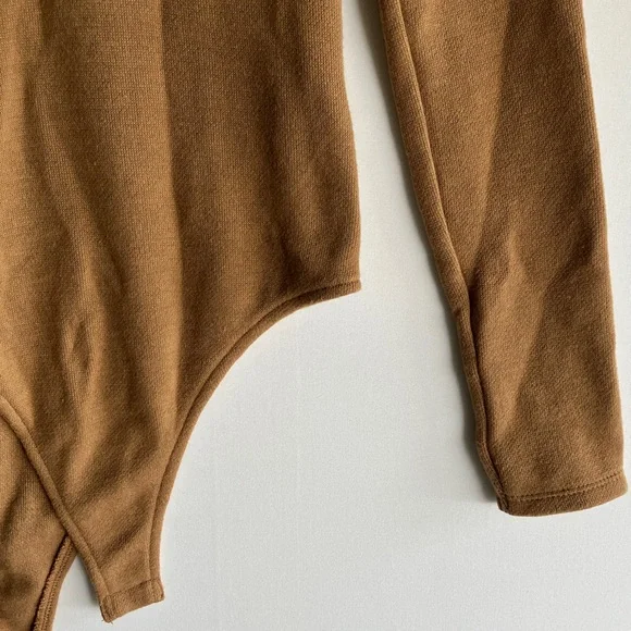 Zara Camel Long Sleeve Bodysuit - Picture 3 of 5